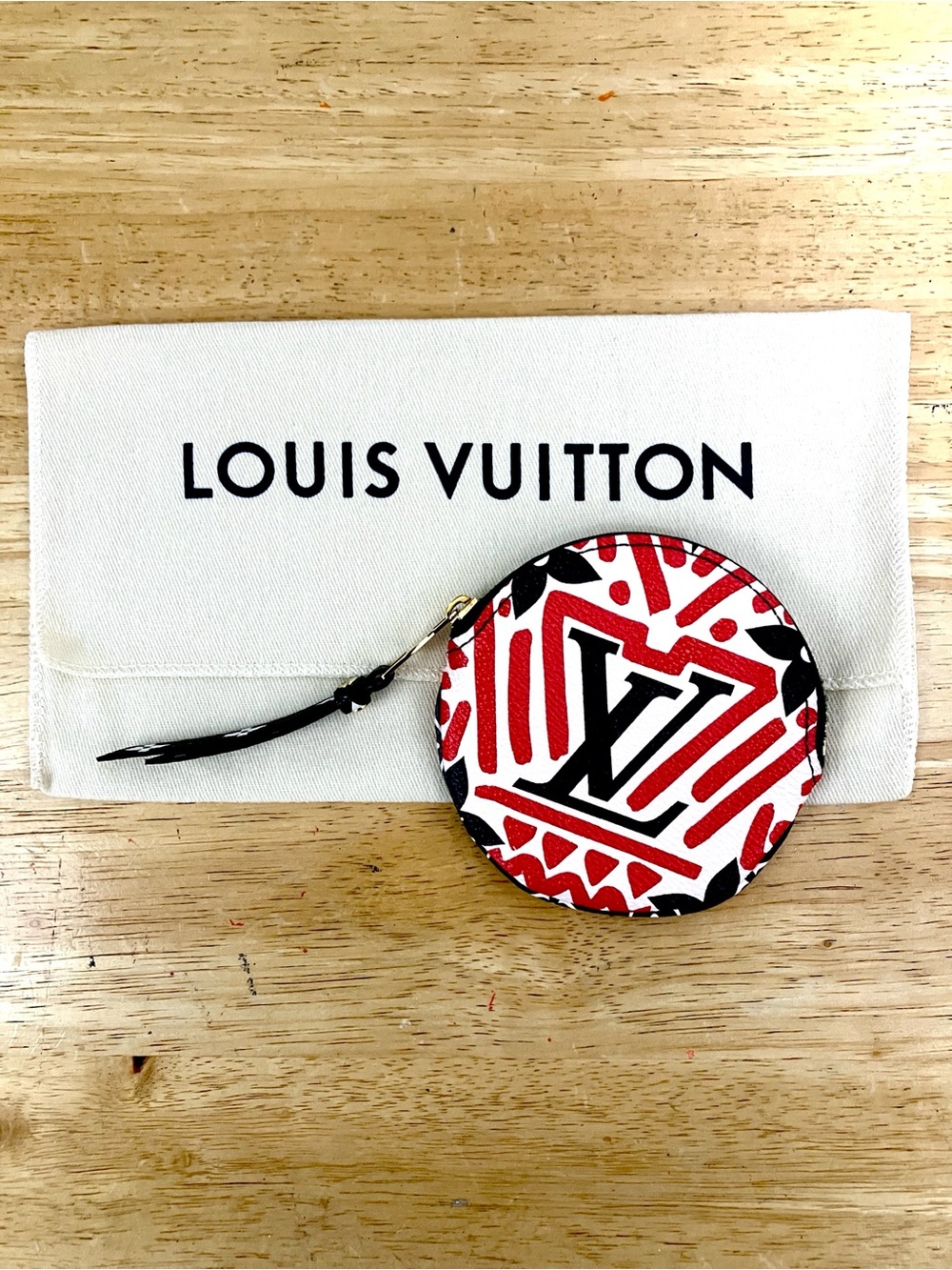 Louis Vuitton Crafty Round Coin Pouch/Purse Keychain